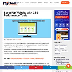 Speed Up Website with CSS Performance Tools