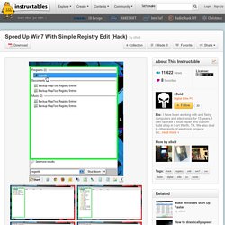 Speed Up Win7 With Simple Registry Edit (Hack)
