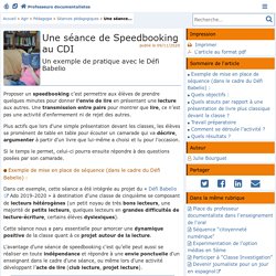 Une séance de Speedbooking au CDI - Doc'Poitiers - Le site des professeurs documentalistes