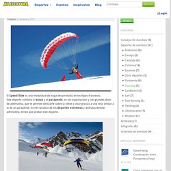 Speedriding: Combinación entre Parapente y Esquí