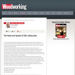The Feeds and Speeds of CNC cutting tools - Woodworking Canada