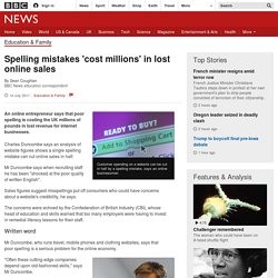 Spelling mistakes 'cost millions' in lost online sales