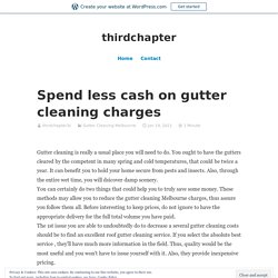 Spend less cash on gutter cleaning charges