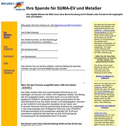 Spende für SUMA-EV und MetaGer