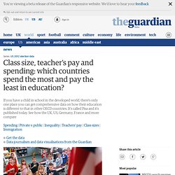 Class size, teacher's pay and spending: which countries spend the most and pay the least in education?