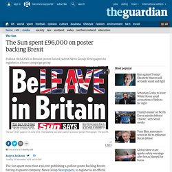 The Sun spent £96,000 on poster backing Brexit