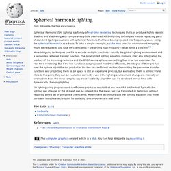 Spherical harmonic lighting