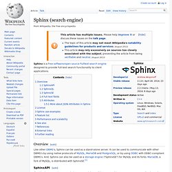 Sphinx (search engine)