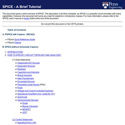 SPICE - a brief overview