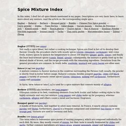 Spice Mixture Index