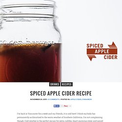 Spiced Apple Cider Recipe