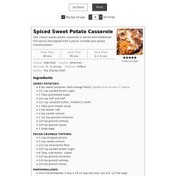 Spiced Sweet Potato Casserole - The Chunky Chef