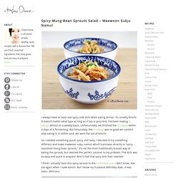 Spicy Mung Bean Sprouts Salad – Maewoon Sukju Namul