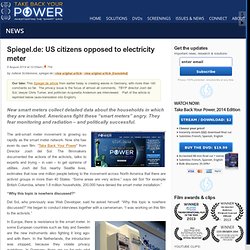 Spiegel.de: US citizens opposed to electricity meter