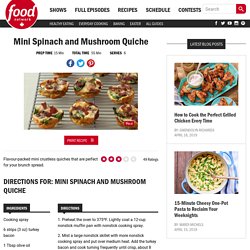 Mini Spinach and Mushroom Quiche Recipes