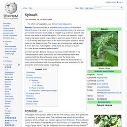 Wiki: Spinach