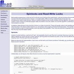Spinlocks and Read-Write Locks