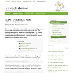 SPIP 3, Documents, Mots - La graine de Marcimat