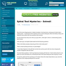 Spiral Tool Mysteries - Solved!