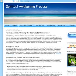 Spiritual Awakening Process: Psychic Abilities: Opening the Doorway to Clairvoyance