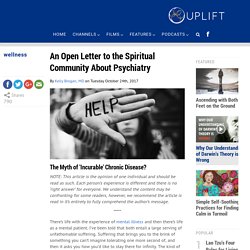 An Open Letter to the Spiritual Community About Psychiatry