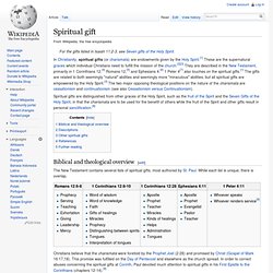 Spiritual gift - Wikipedia, the free encyclopedia - Iceweasel