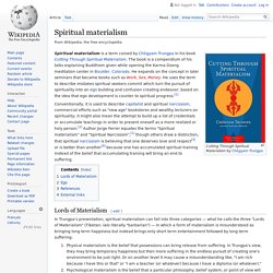 Spiritual materialism - Wikipedia
