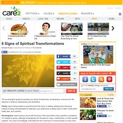 Signs of Spiritual Transformations