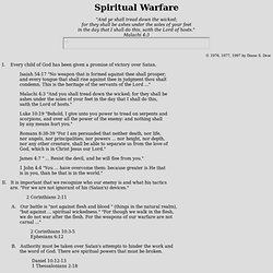 Spiritual Warfare: A Study in the Scriptures