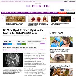 No 'God Spot' In Brain, Spirituality Linked To Right Parietal Lobe