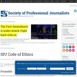 SPJ Code of Ethics