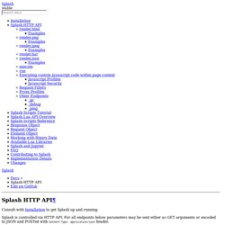 Splash HTTP API — Splash 3.0 documentation
