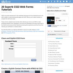 20 Splendid CSS3 Web Forms Tutorials