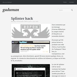 Splinter hack