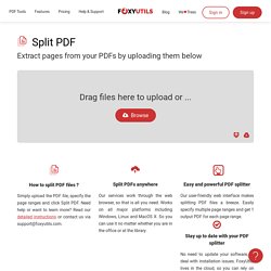 Split PDF Files Online for Free