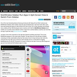 Run Apps In Split-Screen View & Switch From Sidebar