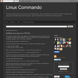 Linux Commando: Splitting up is easy for a PDF file