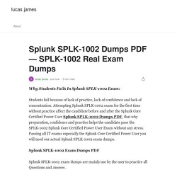 Reliable SPLK-1002 Dumps PDF- SPLK-1002 Dumps