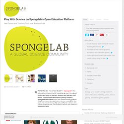 Play With Science on Spongelab's Open Education Platform