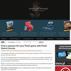 Find a sponsor for your Flash game with Flash Game License