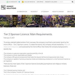 Tier 2 Sponsor Licence