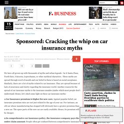 Sponsored: Cracking the whip on car insurance myths