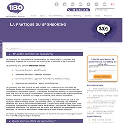 La pratique du sponsoring