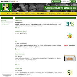 Club Sponsors - Alresford Rugby Football Club