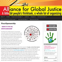 Alliance for Global Justice - Fiscally Sponsored Projects