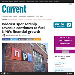 Podcast sponsorship revenue continues to fuel NPR’s financial growth