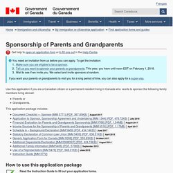 Sponsorship of Parents and Grandparents