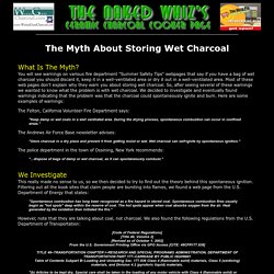 The Myth Of Storing Wet Charcoal and Spontaneous Combustion