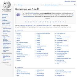 Spoorwegen van A tot Z wiki