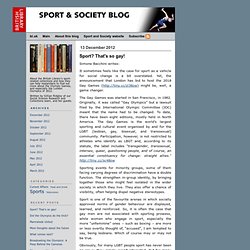 Sport and Society Blog